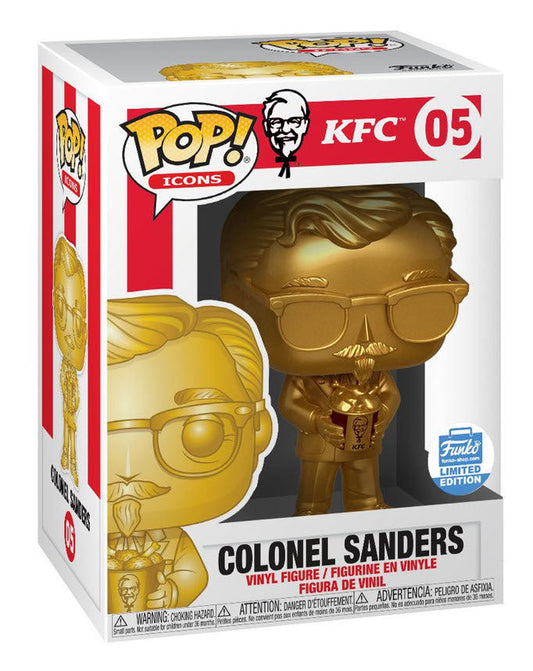 Funko Pop! Colonel Sanders 05 (Bucket of Chicken) (Gold) Funko Shop Excl.