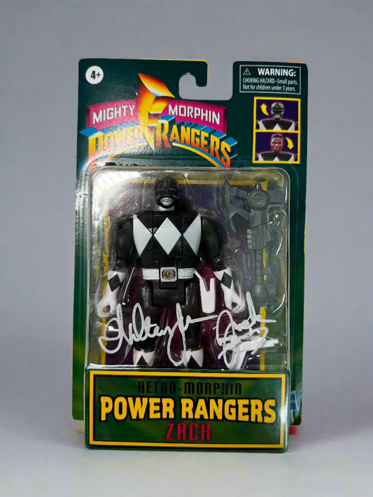 Retro-Morphin Power Rangers Zack Signed by Walter Jones