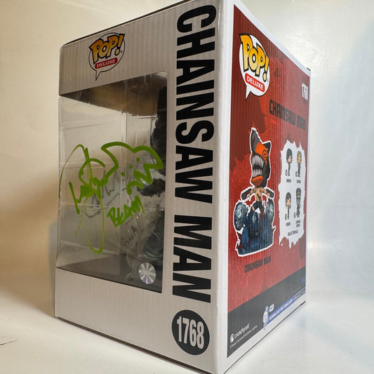 Funko Pop! Chainsaw Man 1768 Signed by Ryan Colt Levy, Derick Snow, & Reagan Murdock