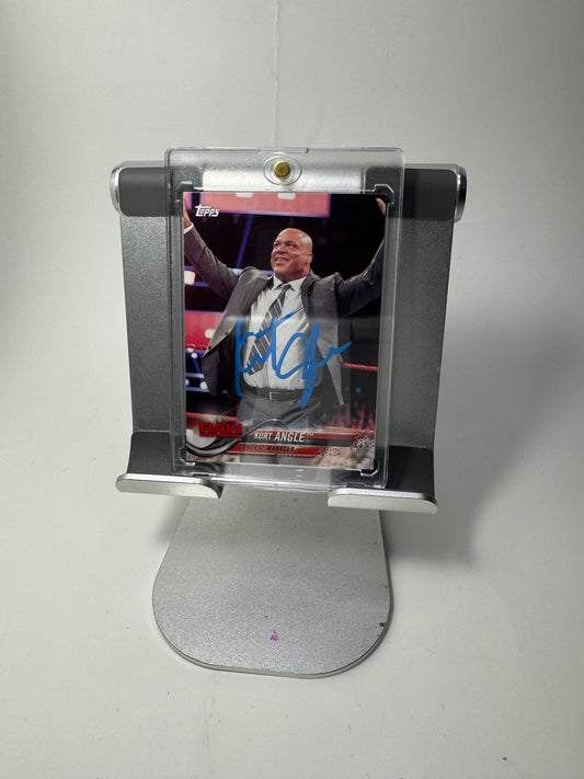 2018 WWE Topps Kurt Angle Trading Card Signed by Kurt Angle