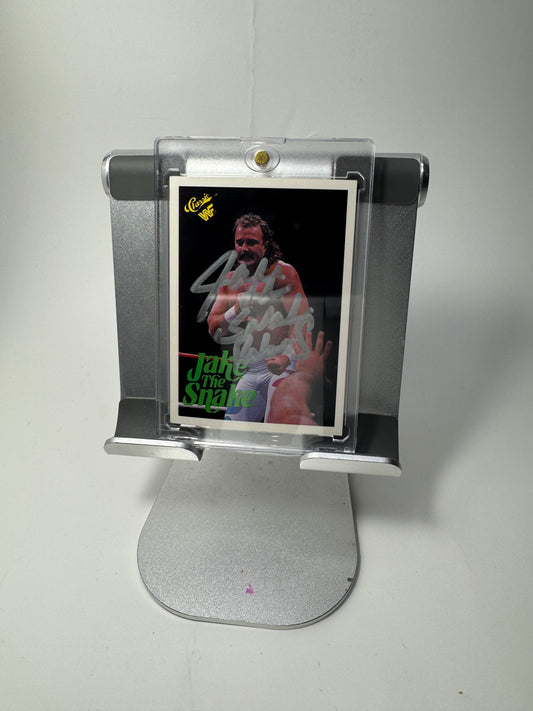 1990 Classic WWF Jake "The Snake" Roberts Trading Card #63 Signed by Jake Roberts