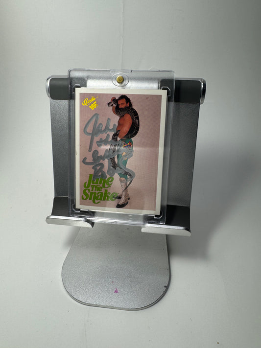 1990 Classic WWF Jake "The Snake" Roberts Trading Card #7 Signed by Jake Roberts