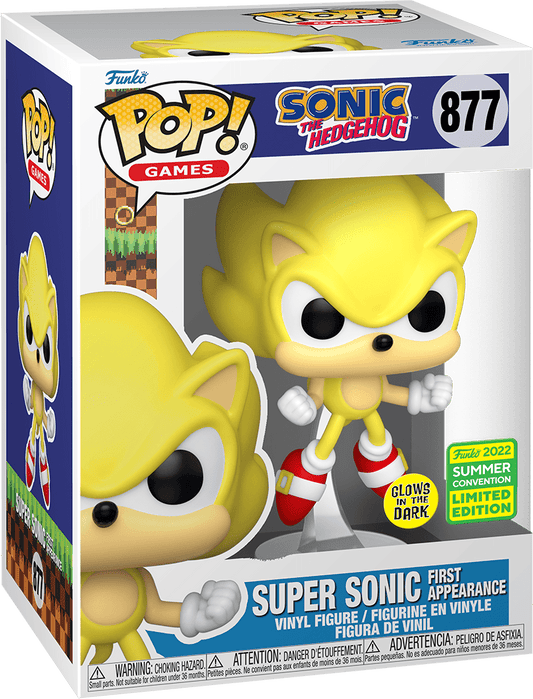 Funko Pop! Super Sonic (First Appearance) 877 GITD Summer Convention Excl.