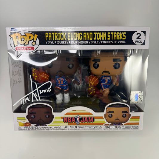 Funko Pop! NBA Jam Patrick Ewig & John Starks 2-Pack Signed by Tim Kitzrow