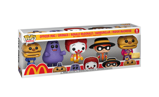 Funko Pop! Officer Mac / Grimace / Ronald McDonald / Hamburglar / Mayor McCheese Golden Arches Excl. 5-Pack