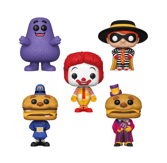 Funko Pop! Officer Mac / Grimace / Ronald McDonald / Hamburglar / Mayor McCheese Golden Arches Excl. 5-Pack