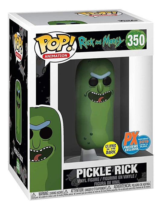 Funko Pop! Pickle Rick 350 GITD Previews SDCC 2019 Excl.