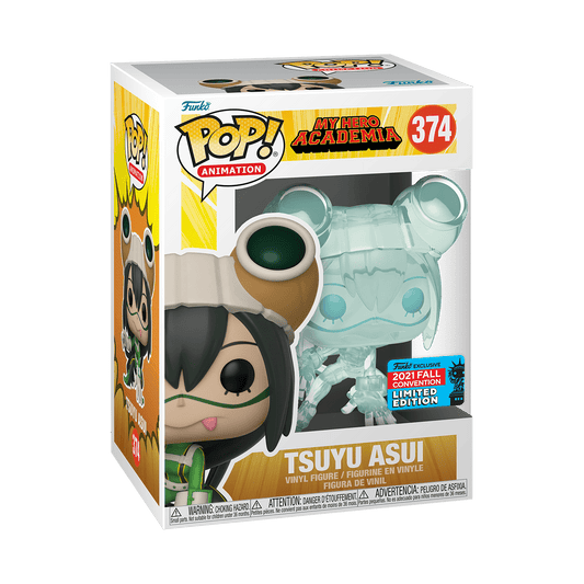 Funko Pop! Tsuyu Asui (Clear) 374 2021 Fall Convention Excl.